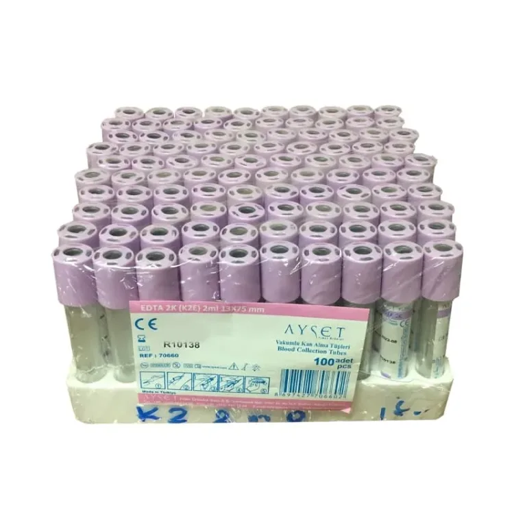 لوله وکیوم خونگیری 2 میلی لیتر با ضد انعقاد K2 EDTA برند Ayset